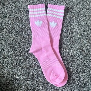 Adidas Pink Athletic Crew Socks